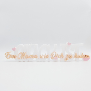 Schriftzug für Mama als dekorativer 3D-Druck Aufsteller